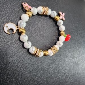 Women Bracelet handmade jewelry with natural stones.